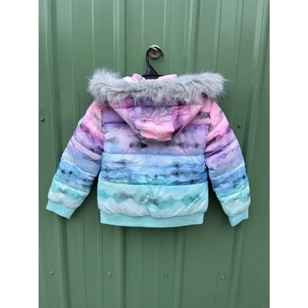 Girls Justice Matte Puffer Bomber Coat Size XS